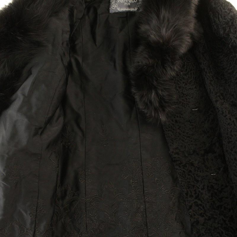 SAN MARCO FUR サンマルコファー黒ファーコートロング