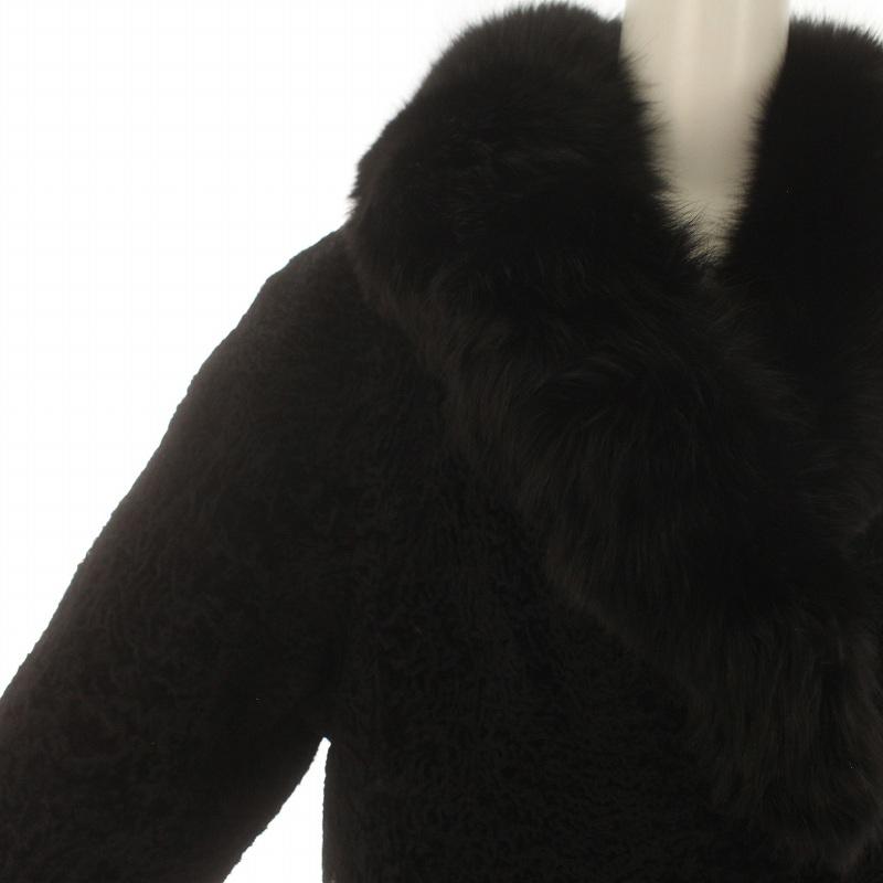 SAN MARCO FUR サンマルコファー黒ファーコートロング