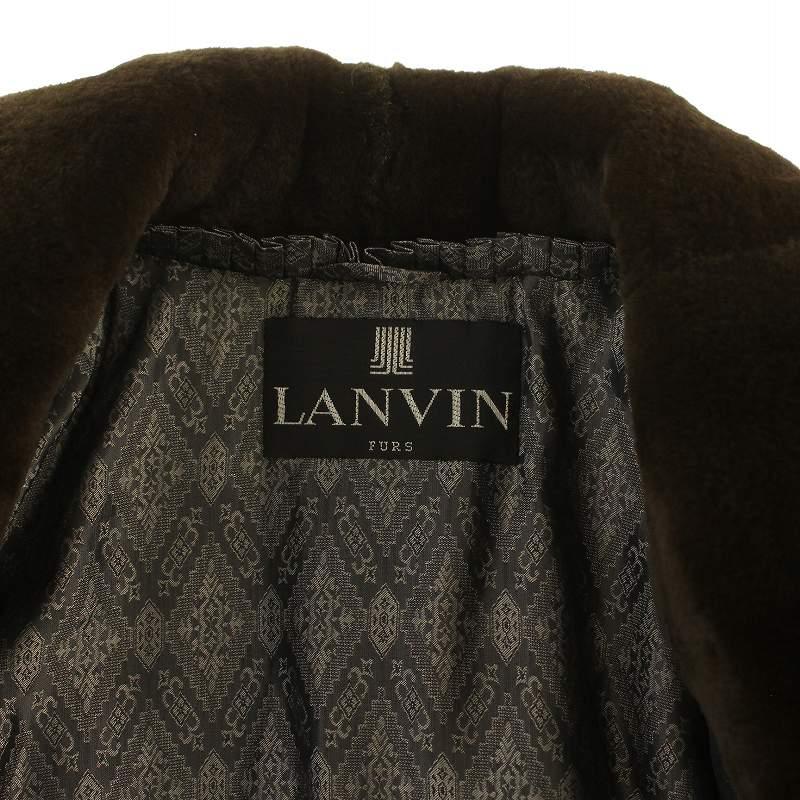 ランバン LANVIN ファーコート シェアードミンク 染め 毛皮 ミドル 