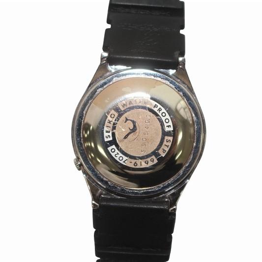 セイコー SEIKO 5 ファイブ スポーツマチック 腕時計 ウォッチ デイデイト 自動巻き 21石 黒 ブラック 文字盤シルバー色 6619-9070｜vectorpremium｜02