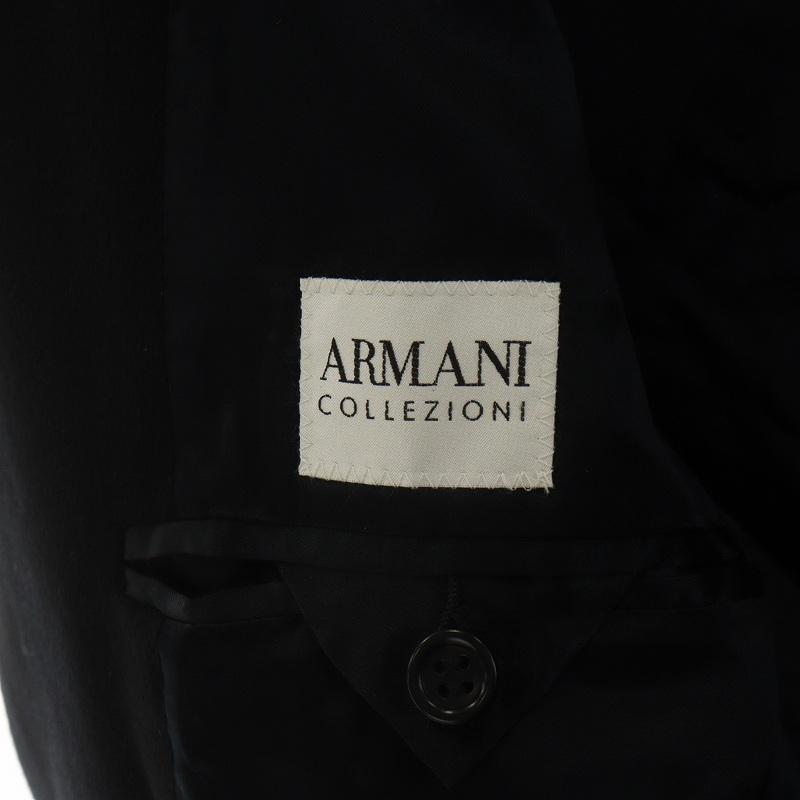 未使用品 アルマーニ コレツィオーニ ARMANI COLLEZIONI チェスターコート タグ付き ロング 長袖 3B テーラード カシミア 50 L 黒｜vectorpremium｜04