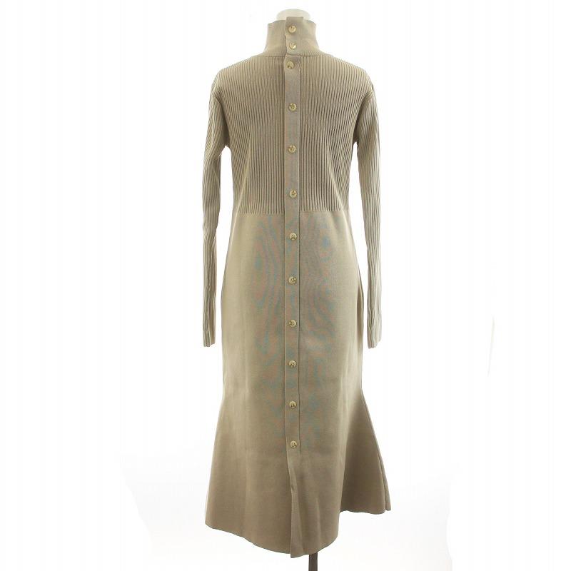 ノーブル NOBLE 22SS カラーブロック ニット ワンピース リブニット  