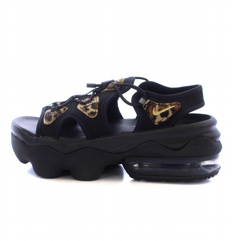 未使用品 ナイキ WMNS AIR MAX KOKO SANDAL "LEOPARD" 厚底サンダル スポーツ ハラコ US7 24.0cm 黒 ブラック CI8798-004｜vectorpremium｜02