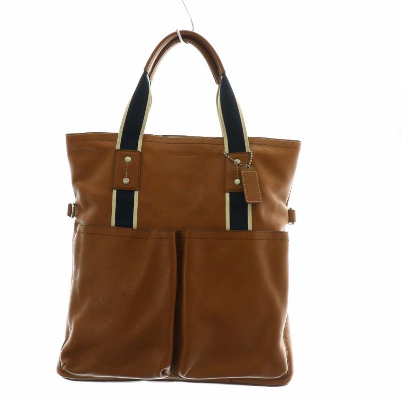 コーチ COACH Heritage  Leather Foldover Tote トートバッグ ショルダー 2WAY レザー ロゴ