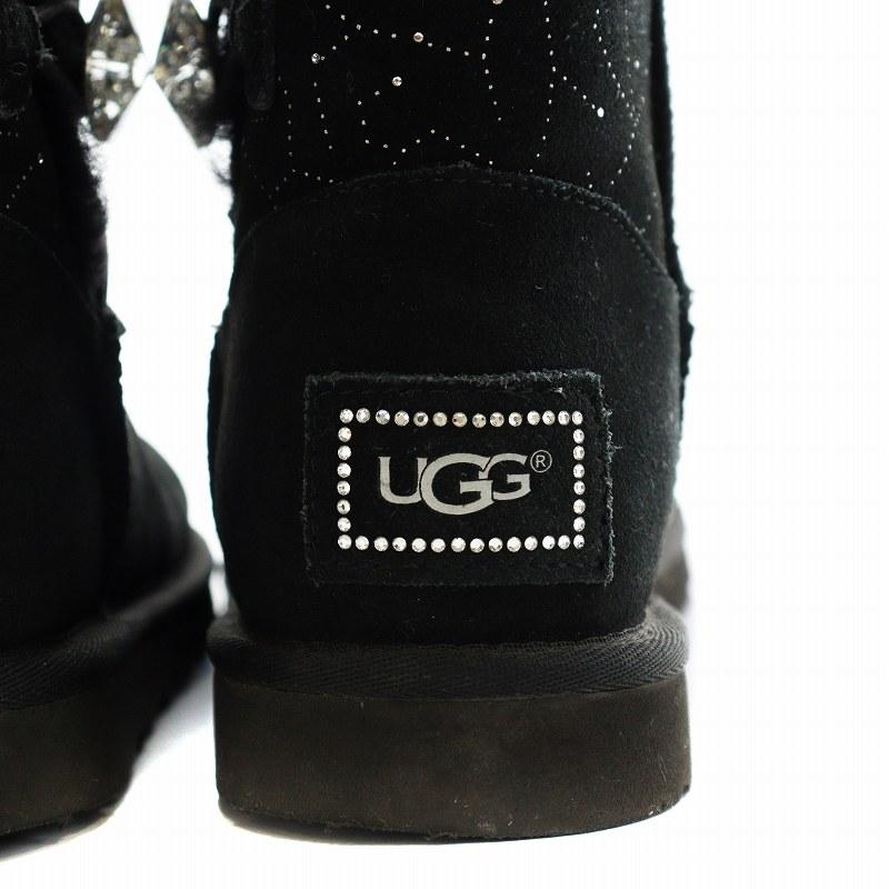 アグ UGG ムートンブーツ ショートブーツ ビジュー スエード 星座柄 