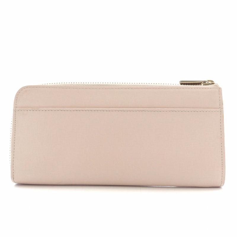 FURLA フルラ 長財布 L字ファスナー レザー リボン ロゴ