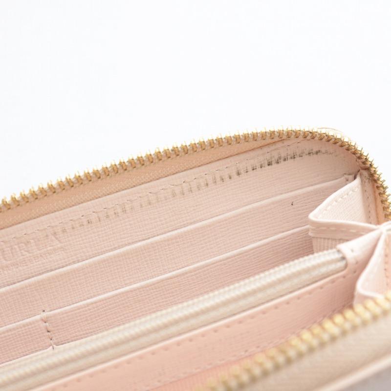 FURLA フルラ 長財布 L字ファスナー レザー リボン ロゴ