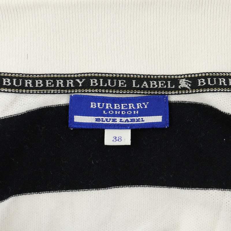 新品タグ付「BURBERRYバーバリーブルーレーベル」ロゴ刺繍半袖ポロシャツ38 バーバリーブルーレーベル BURBERRY BLUE LABEL ポロシャツ ロゴ