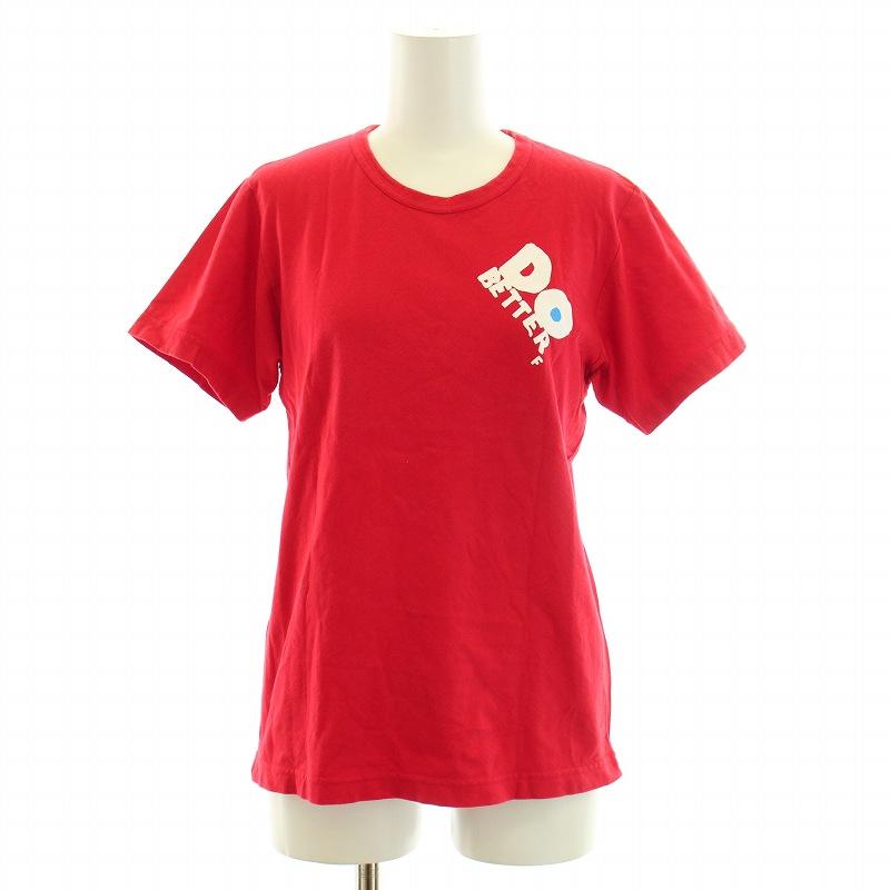 コムデギャルソン　ロゴTシャツ　S T-SHIRT RHINESTONE EMBLEM S/S(S BLACK): PLAY Comme des