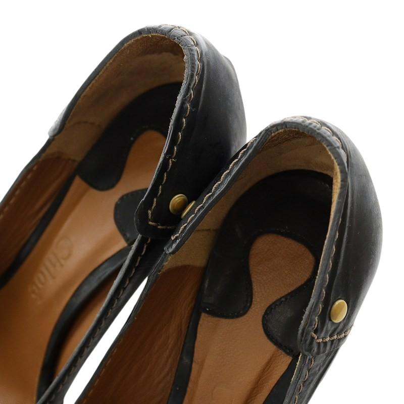 Chloe ローファー　新品　ゴールドチェーン　ブラック　クロエ　パンプス Chloe ローファー新品ゴールドチェーンブラッククロエパンプス