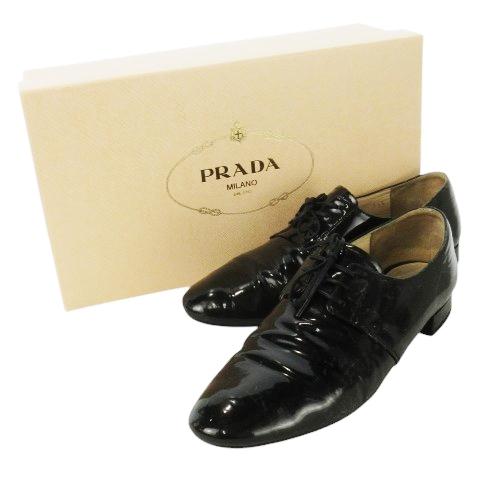 PRADA（プラダ） シューズ パテント エナメル レザー 革 レース