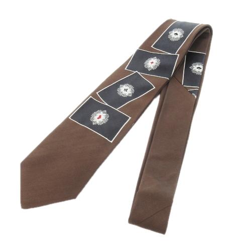 ドミニクフランス プレステージ ネクタイ シルク 絹 刺繍 グレー系