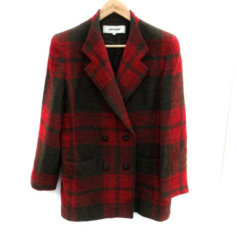美品☆pierre cardin ピエールカルダン ツイード ダブルコート 40