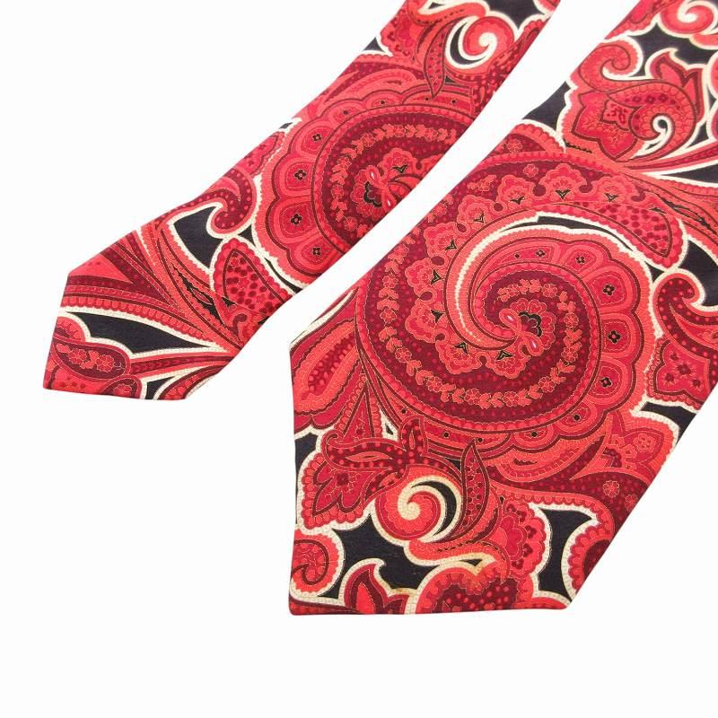 ブリオーニ BRIONI ネクタイ カジュアル ペイズリー 勾玉柄