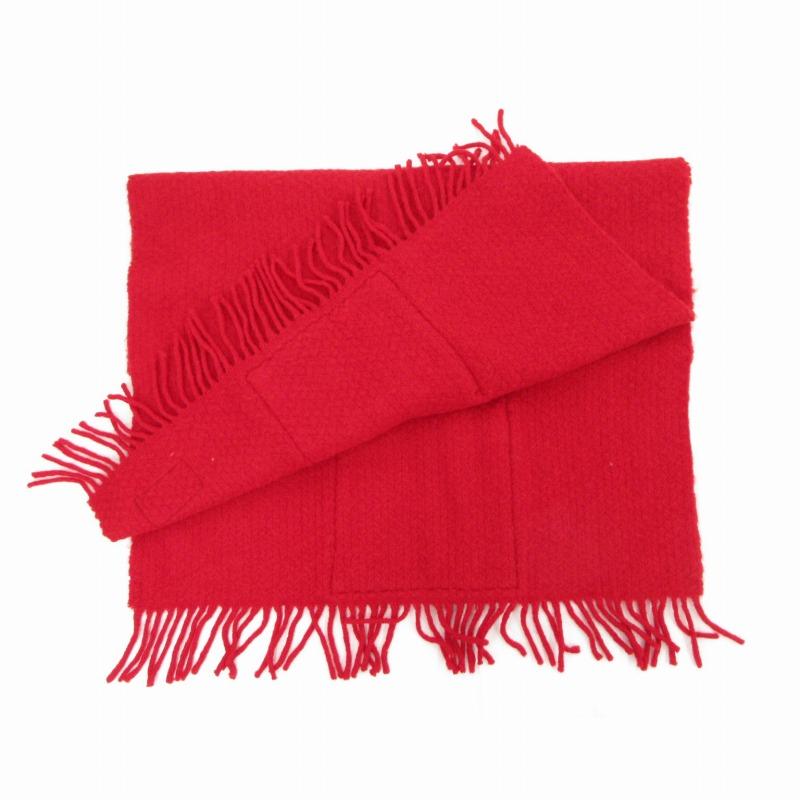ツイードミル TWEEDMILL ストール マフラー 大判 ウール 赤 レッド /TZ