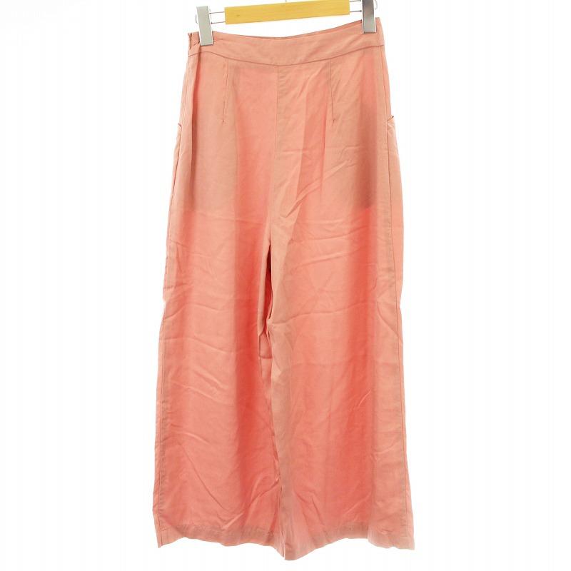 ZARA（ザラ） ロングパンツ カラーパンツ ワイド XS ピンク 80089348-4