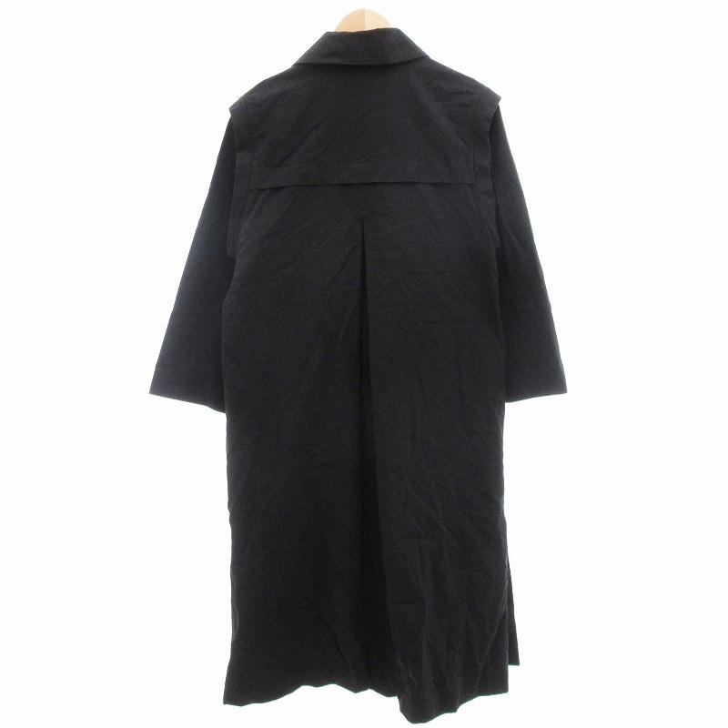 アデ Ade トレンチコート ジレ 2WAY オーバーシルエット ロング丈 M 黒