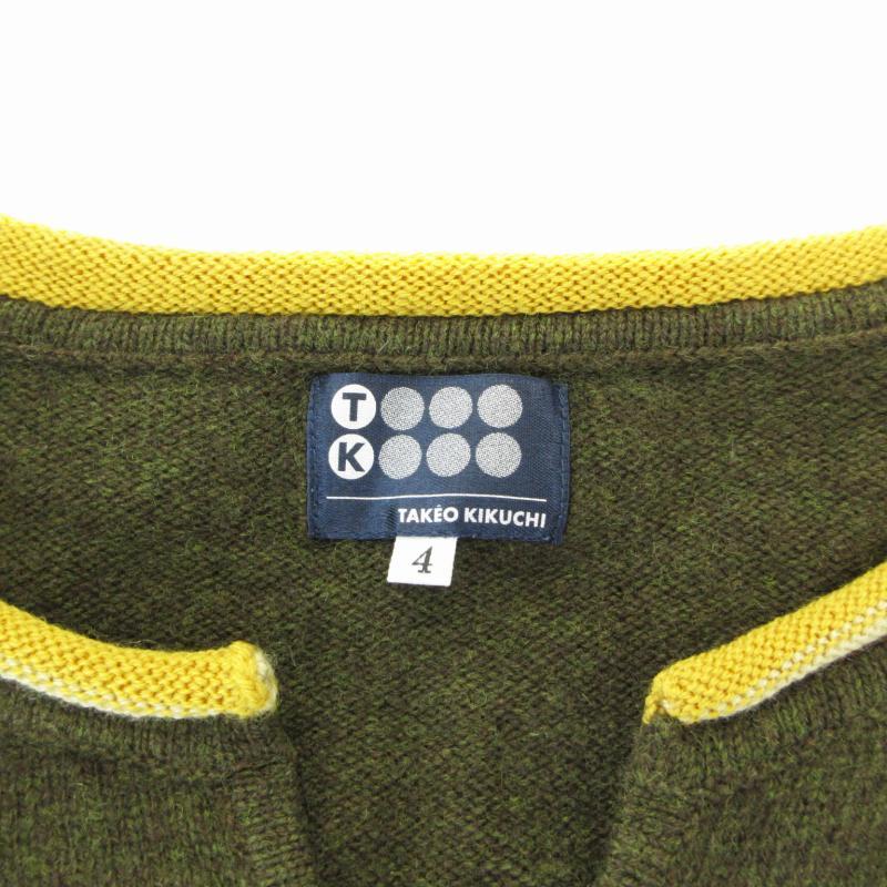 TAKEO KIKUCHI（タケオキクチ） ニット セーター 長袖 キーネック プル