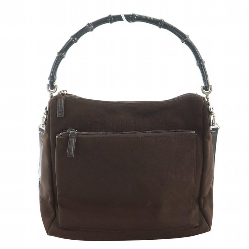 Coco　グッチ バンブー ハンドバッグ レディース ブラック×ブラウン GUCCI グッチ バンブー ハンドバッグ ショルダー 2WAY ナイロン