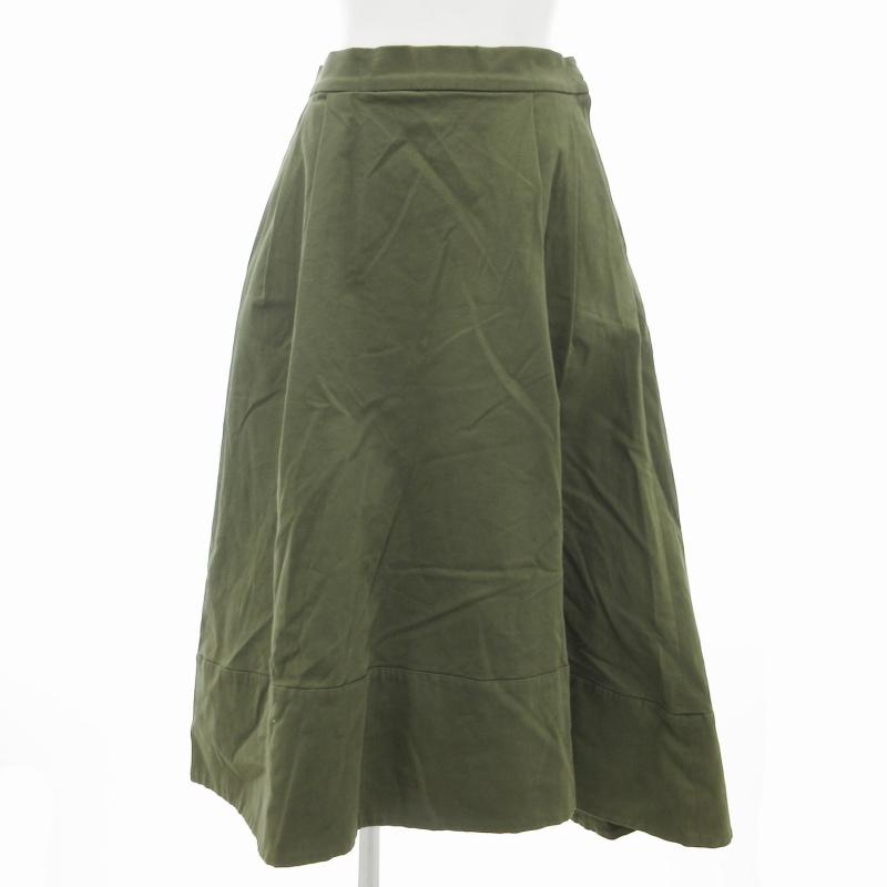 MARK & LONA★フレアスカート★カーキ36 osharewalker フレアスカート レディース ボトムス ロング