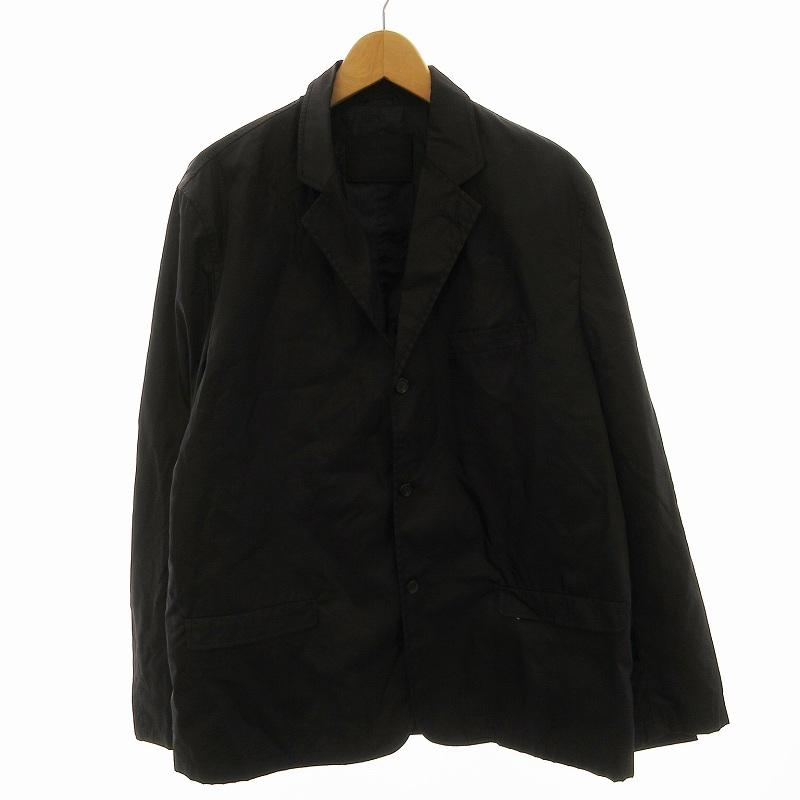 PRADA プラダ テーラードジャケット ナイロン シングル L 黒 PRADA プラダ テーラードジャケット ナイロン シングル L 黒