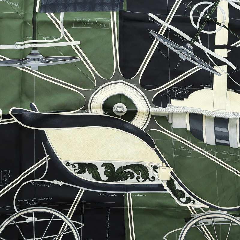 HERMES エルメス カレ90 Project de Voiture 設計図 大判 HERMES エルメス カレ90 Project de Voiture 設計図 大判