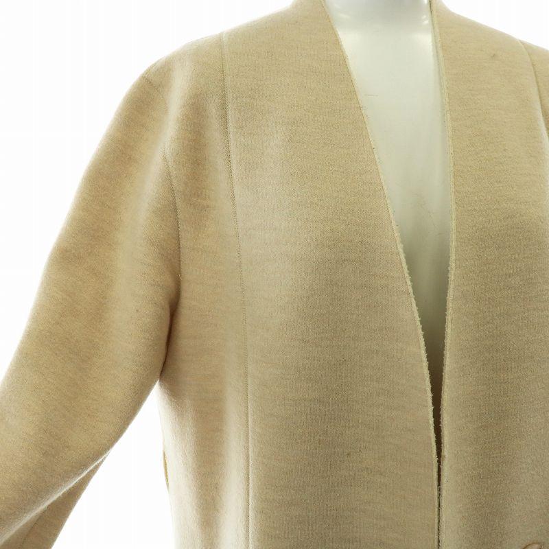 Rene（ルネ） ノーカラー ガウン コート ロング ウール 36 M ピンク