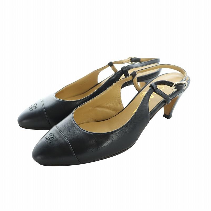 CHANEL シャネル パンプス スリングバック ストラップ ロゴ ココ