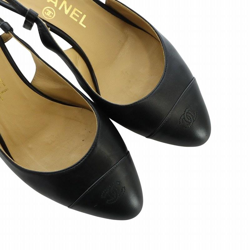 CHANEL シャネル パンプス スリングバック ストラップ ロゴ ココ