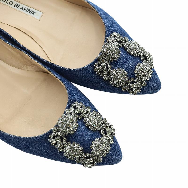マノロブラニク MANOLO BLAHNIK ハンギシ パンプス ポインテッドトゥ