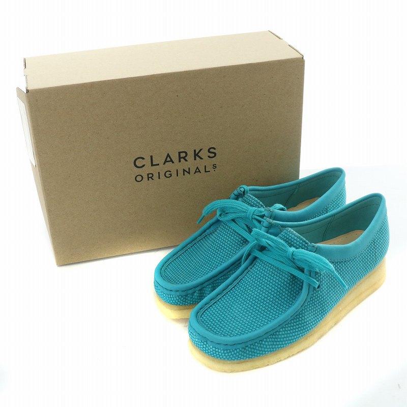 CLARKS ORIGINALS ブルーモカシン箱あり Clarks（クラークス） 未使用品 オリジナルズ ワラビー テキスタイル