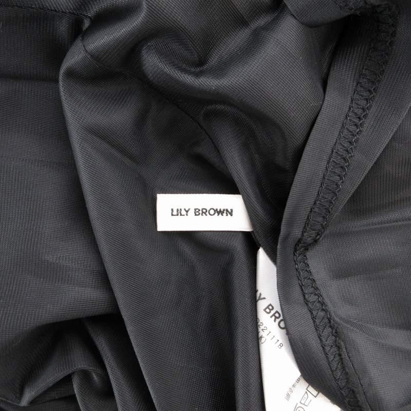リリーブラウン Lily Brown 美品 スイッチングフレアワンピース