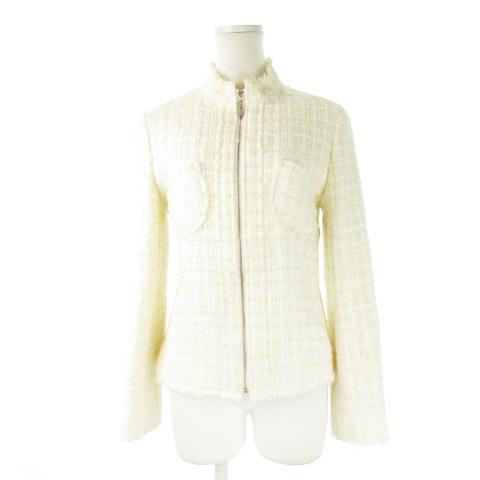 ランバン LANVIN COLLECTION ツイードジャケット スタンドカラー