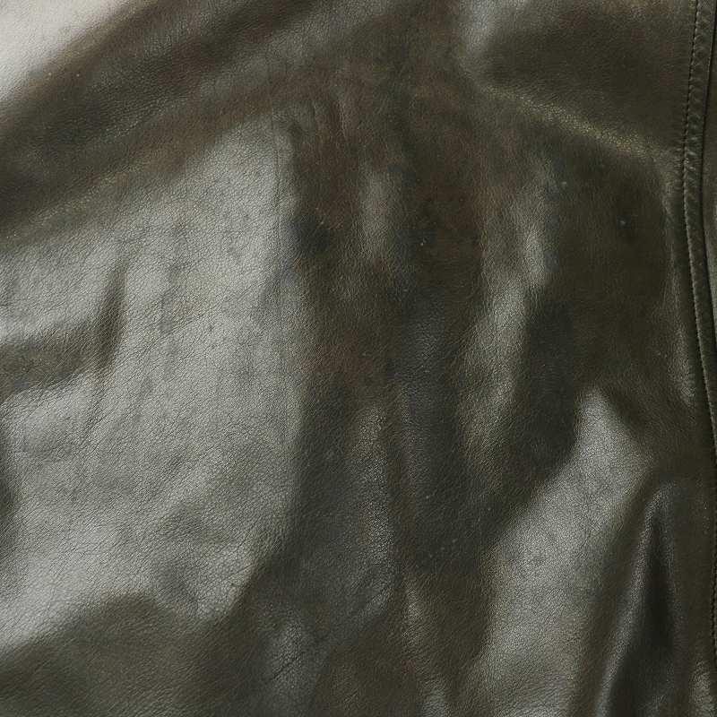 メルローズ MELROSE レザージャケット 革ジャン レザーコート 牛革 黒