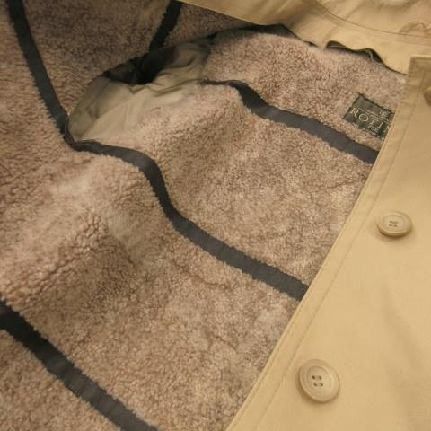 ロティニー ROTINY FUR ステンカラーコート ファーカラー ボアライナー