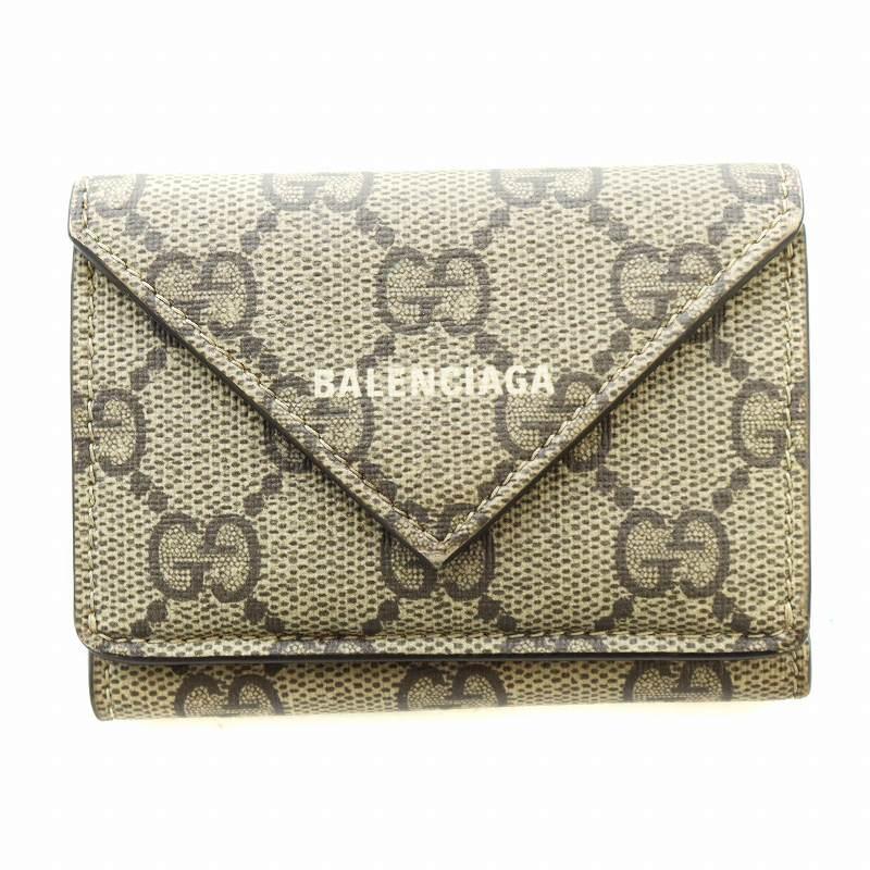 GUCCI x Balenciaga hacker 三つ折り財布ミニウォレット