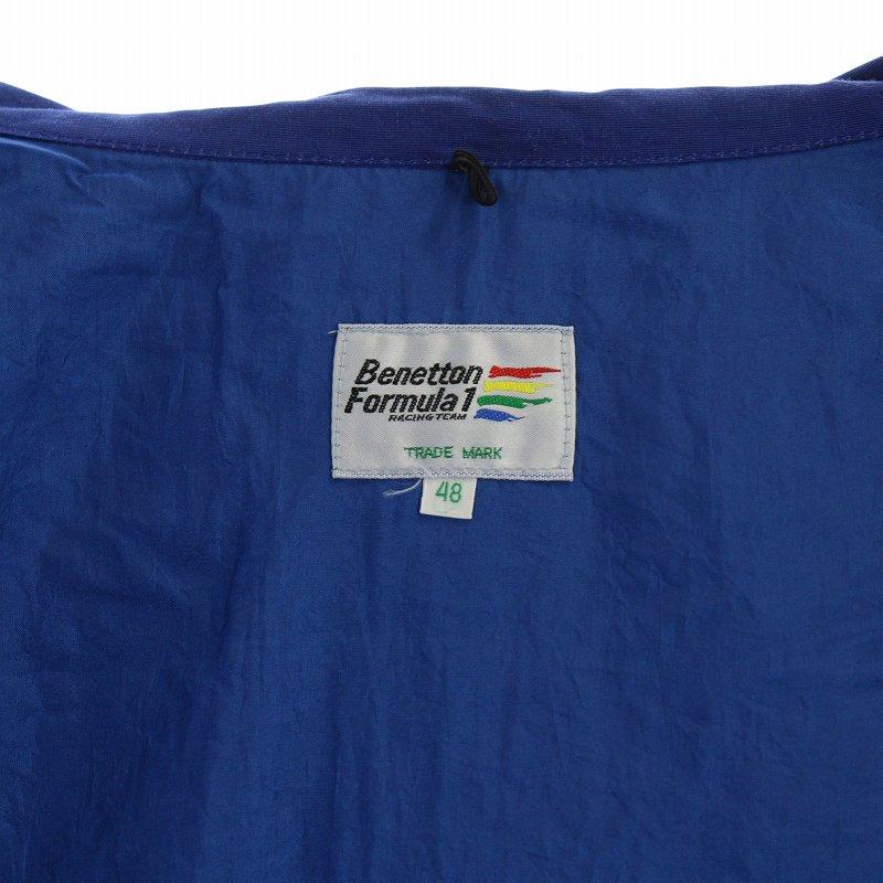 【中古】ベネトン BENETTON ヴィンテージ フォーミュラ1 レーシングジャケット 長袖 ジップアップ ロゴ 48 青 ベネトン BENETTON ヴィンテージ フォーミュラ1 レーシングジャケット