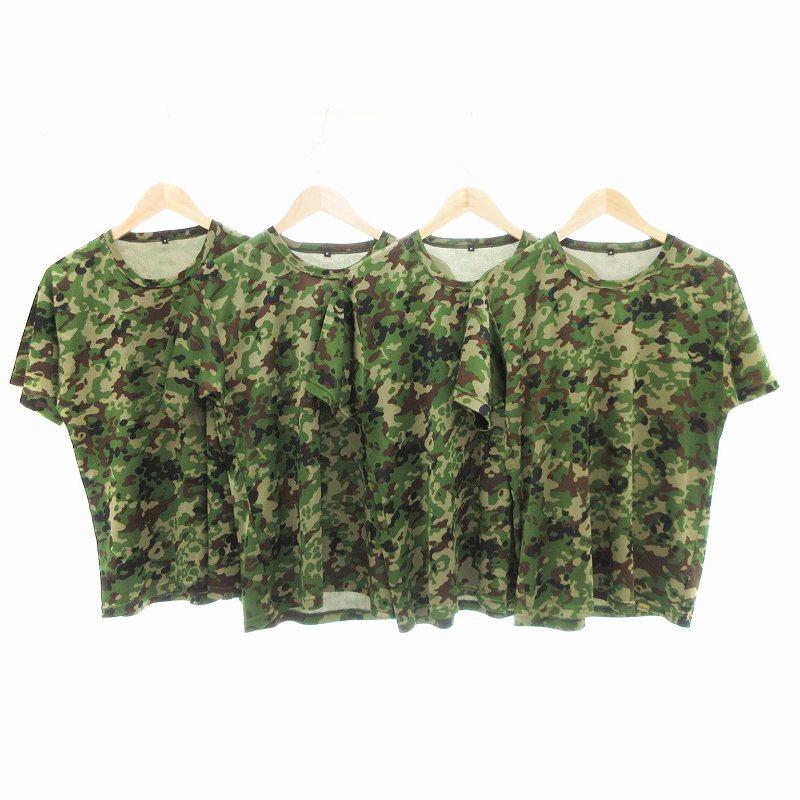 戦人 SENJIN Tシャツ 4点セット ミリタリー カモフラ 総柄 M 緑