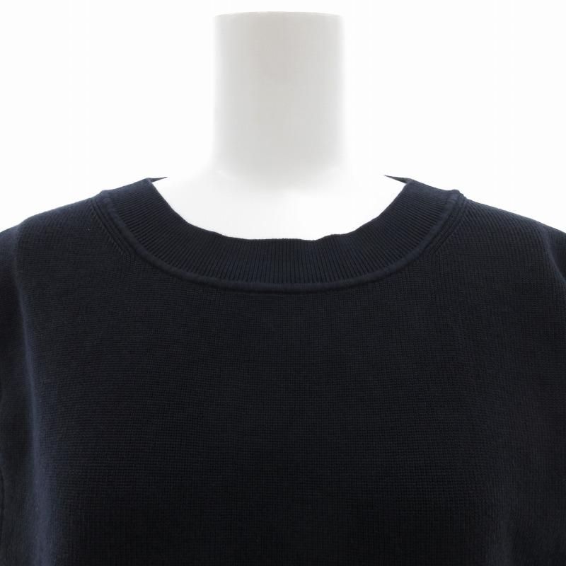 Theory luxe - セオリーリュクス 23AW ニット ベスト クルーネック スリット 38 紺 theory luxe（セオリーリュクス） theory luxe 23AW ニット ベスト