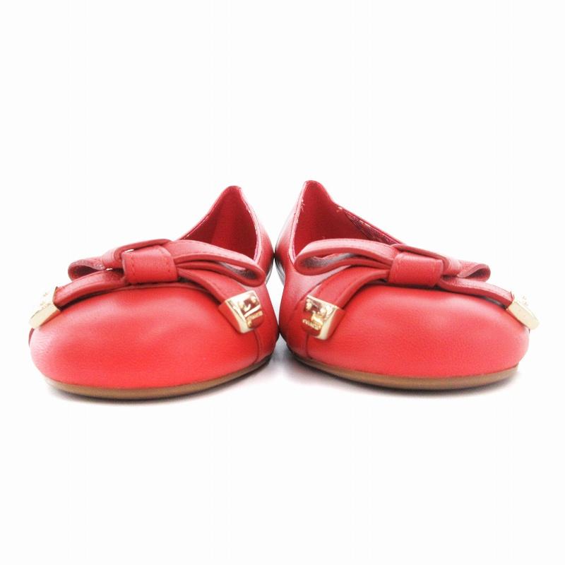 COACH（コーチ） バレエシューズ フラット ラウンドトゥ ローヒール 赤