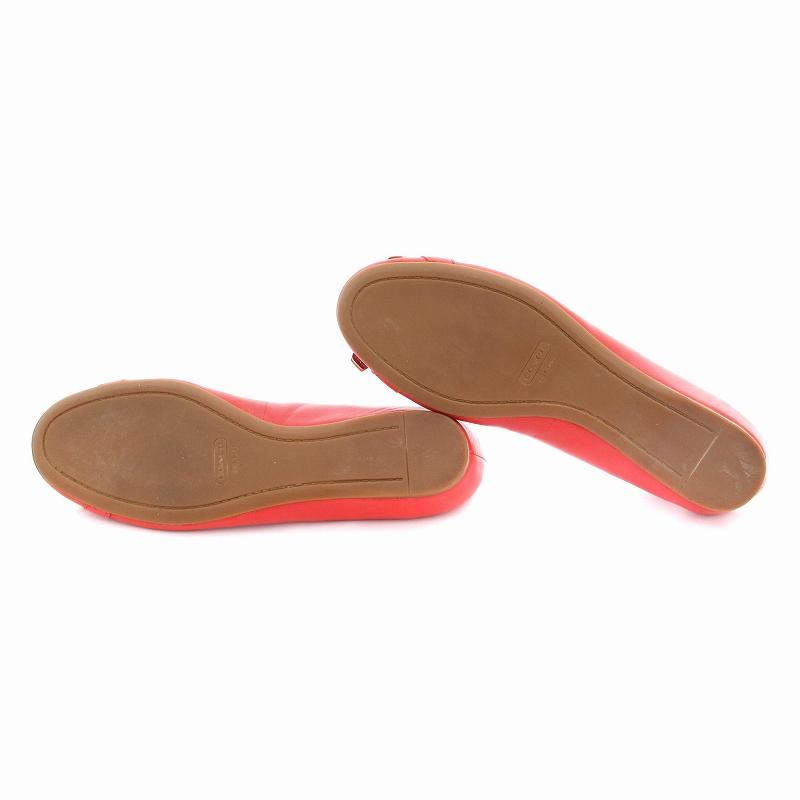 COACH（コーチ） バレエシューズ フラット ラウンドトゥ ローヒール 赤