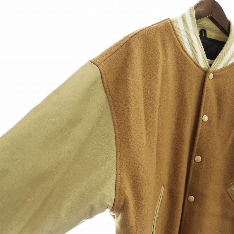 Coleman（コールマン） スタジャン ブルゾン 長袖 切替 レザー ロゴ