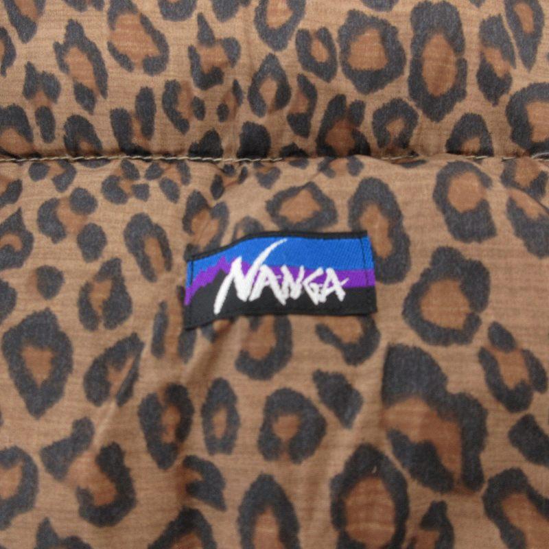 ナンガ NANGA ダウンジャケット レオパード ヒョウ柄 豹柄 総柄 L 茶