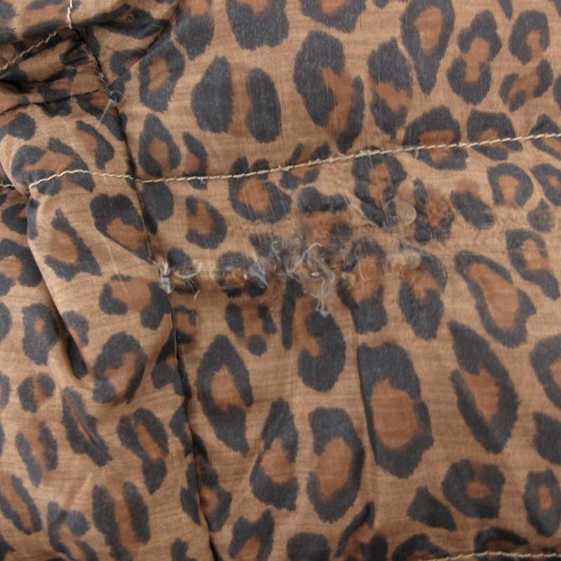 ナンガ NANGA ダウンジャケット レオパード ヒョウ柄 豹柄 総柄 L 茶