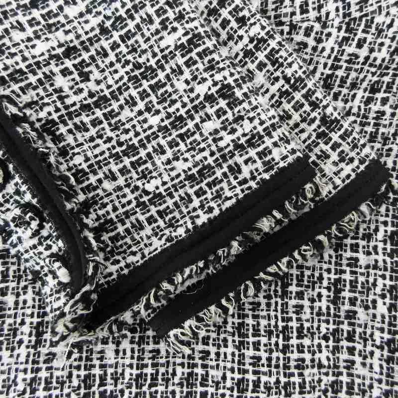 自由区 ツイード ノーカラージャケット サイズ40 自由区 - 自由区 オンワード樫山 ノーカラージャケット ツイード