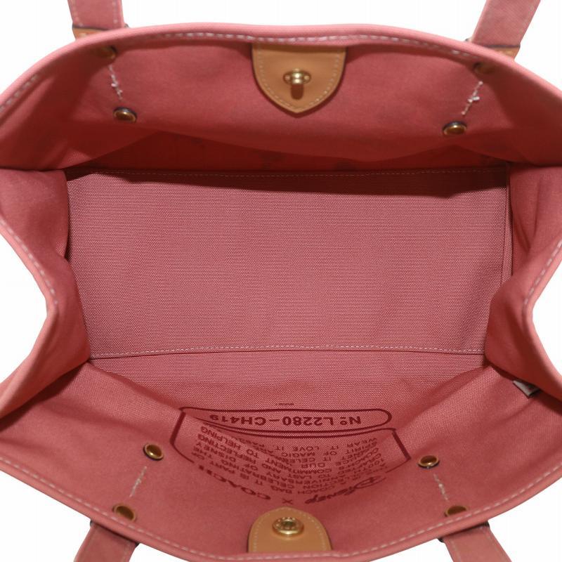 p*o様 コーチCH419ミッキーマウス トートバッグ ピンク コーチCH419