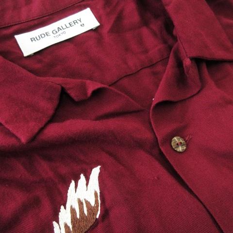 ♛the King / オープンシャツ♛ カラー / ワインレッド M ♛the King / オープンシャツ♛ カラー / ワインレッド M