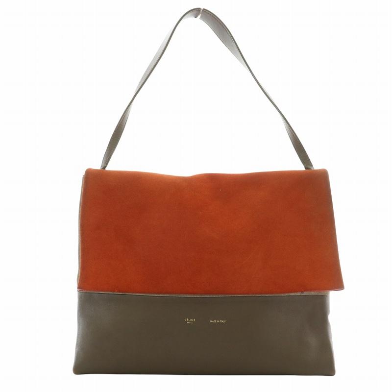 新品セリーヌCELINE オールソフト ショルダーバッグ レザー ブラウン