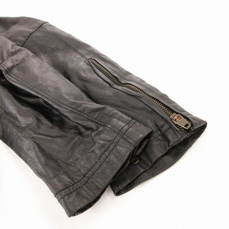 ジャックローズ Jackrose ライダースジャケット シングル 革 レザー 3
