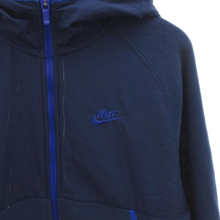 NIKE（ナイキ） フリースパーカー ジャケット ロゴ刺繍 L 青 ブルー